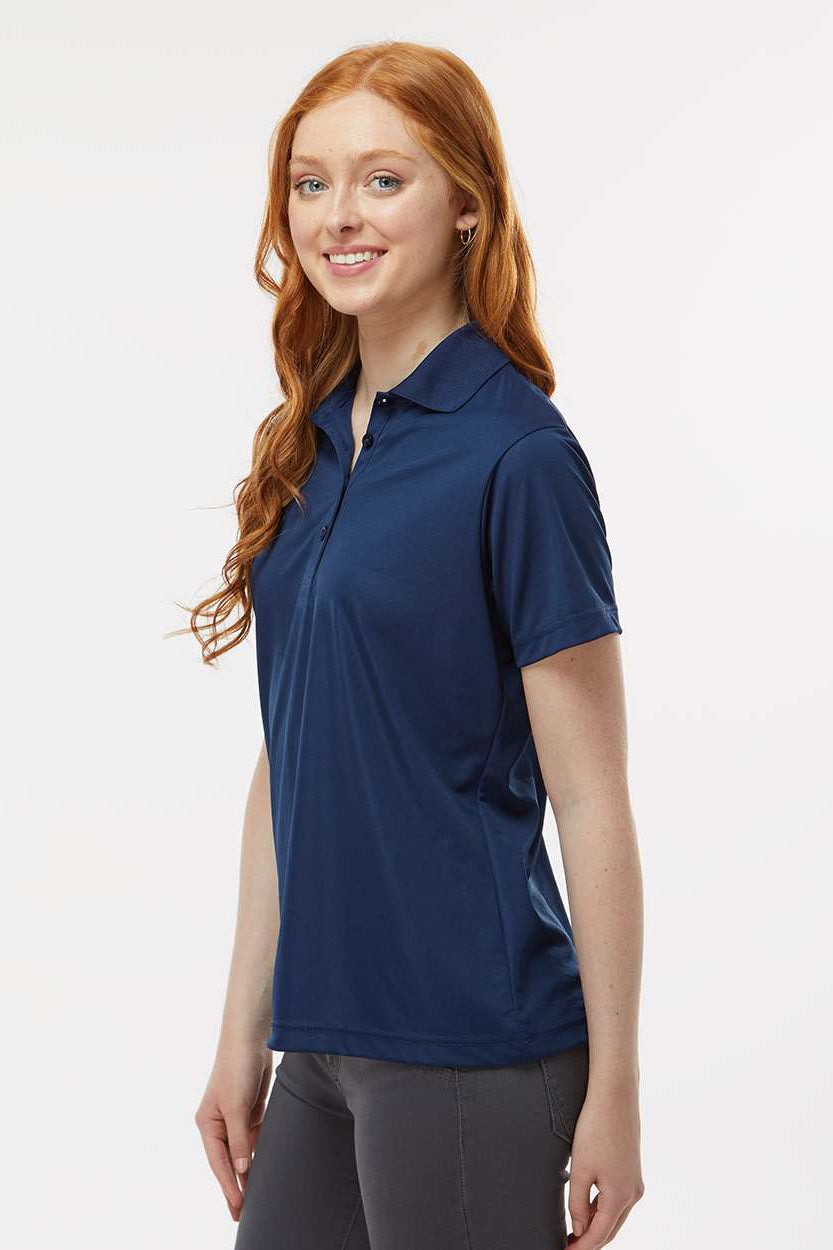 Paragon 504 Womens Sebring Performance Moisture Wicking Short Sleeve Polo Shirt Deep Navy Blue Model Side