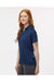 Paragon 504 Womens Sebring Performance Short Sleeve Polo Shirt Deep Navy Blue Model Side