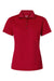 Paragon 504 Womens Sebring Performance Moisture Wicking Short Sleeve Polo Shirt Deep Red Flat Front