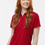 Paragon Womens Sebring Performance Moisture Wicking Short Sleeve Polo Shirt - Deep Red