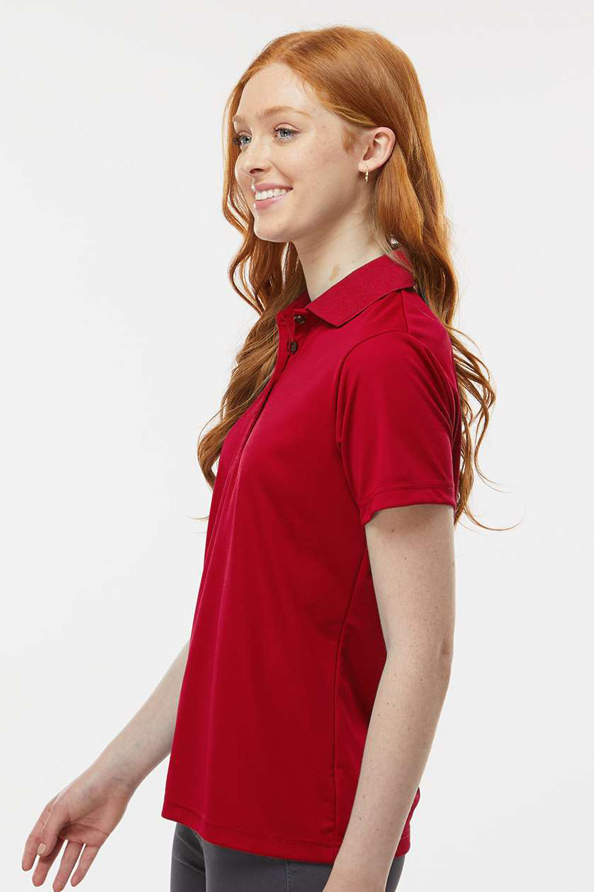 Paragon 504 Womens Sebring Performance Moisture Wicking Short Sleeve Polo Shirt Deep Red Model Side
