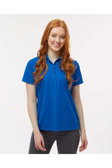 Paragon 504 Womens Sebring Performance Short Sleeve Polo Shirt Deep Royal Blue Model Front