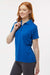 Paragon 504 Womens Sebring Performance Moisture Wicking Short Sleeve Polo Shirt Deep Royal Blue Model Side