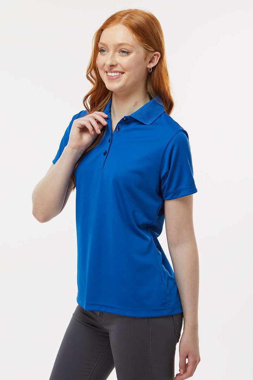 Paragon 504 Womens Sebring Performance Moisture Wicking Short Sleeve Polo Shirt Deep Royal Blue Model Side