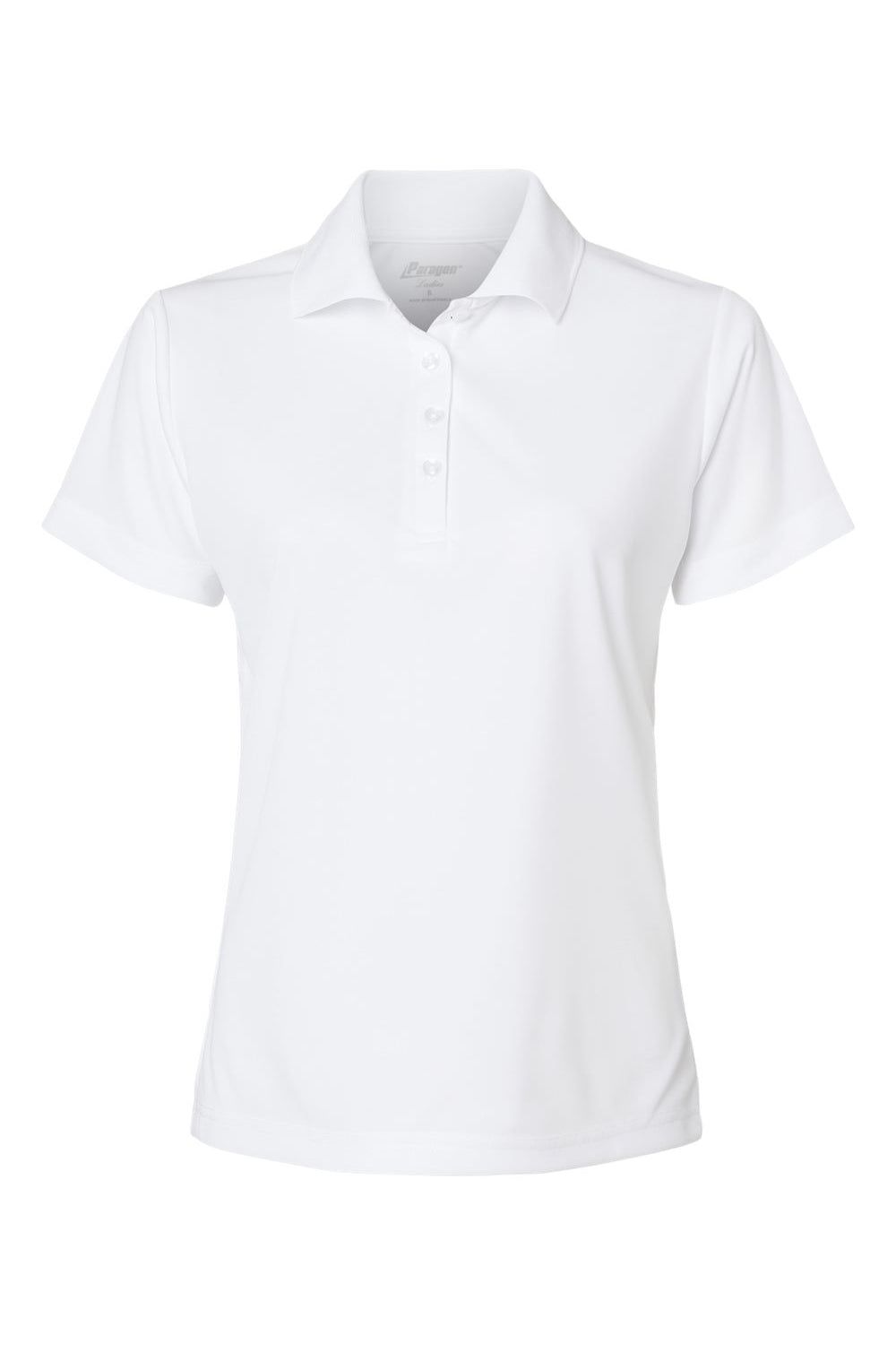 Paragon 504 Womens Sebring Performance Moisture Wicking Short Sleeve Polo Shirt White Flat Front