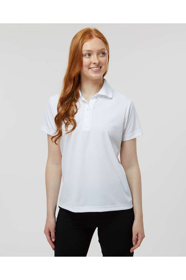 Paragon 504 Womens Sebring Performance Short Sleeve Polo Shirt White Model Front