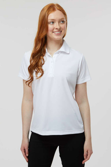 Paragon 504 Womens Sebring Performance Moisture Wicking Short Sleeve Polo Shirt White Model Front
