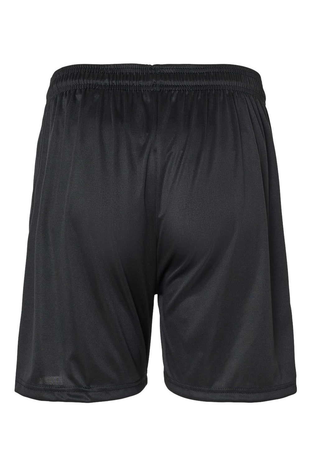 Badger 4146 Mens B-Core Moisture Wicking Shorts w/ Pockets Black Flat Back