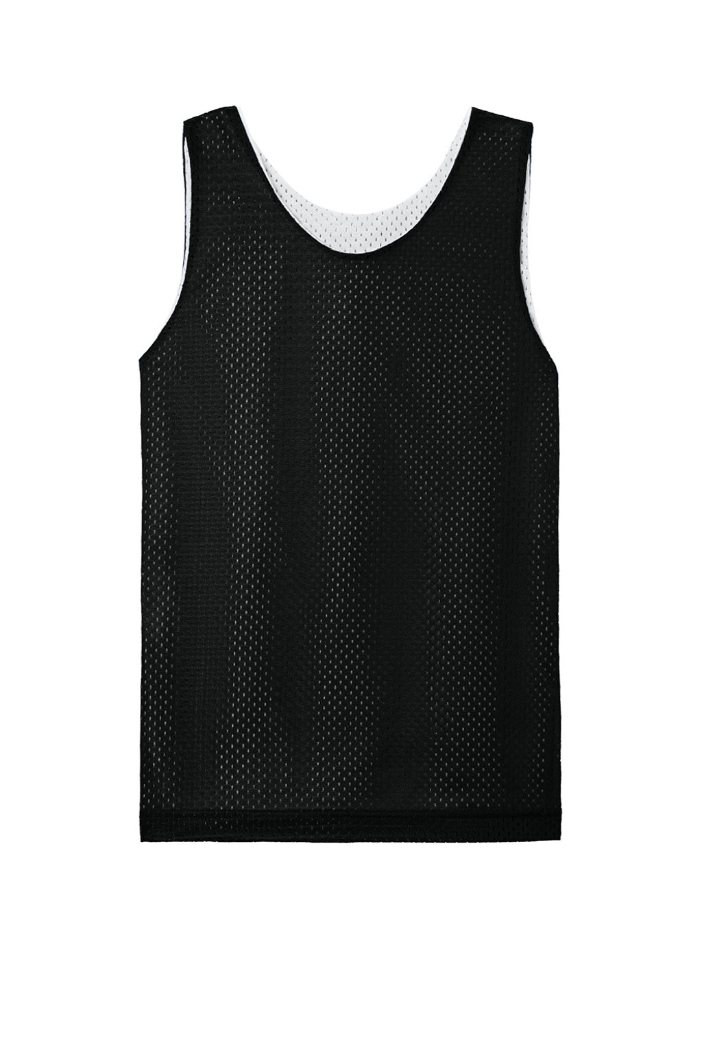 A4 A4N2206 Youth Reversible Moisture Wicking Mesh Tank Top Black/White Flat Front