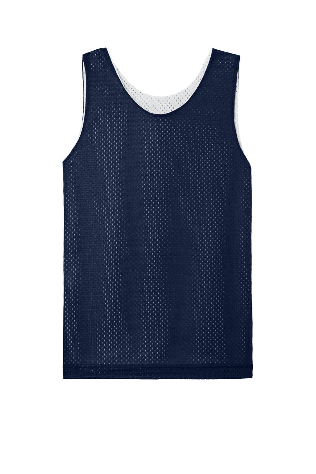 A4 A4N2206 Youth Reversible Moisture Wicking Mesh Tank Top Navy Blue/White Flat Front