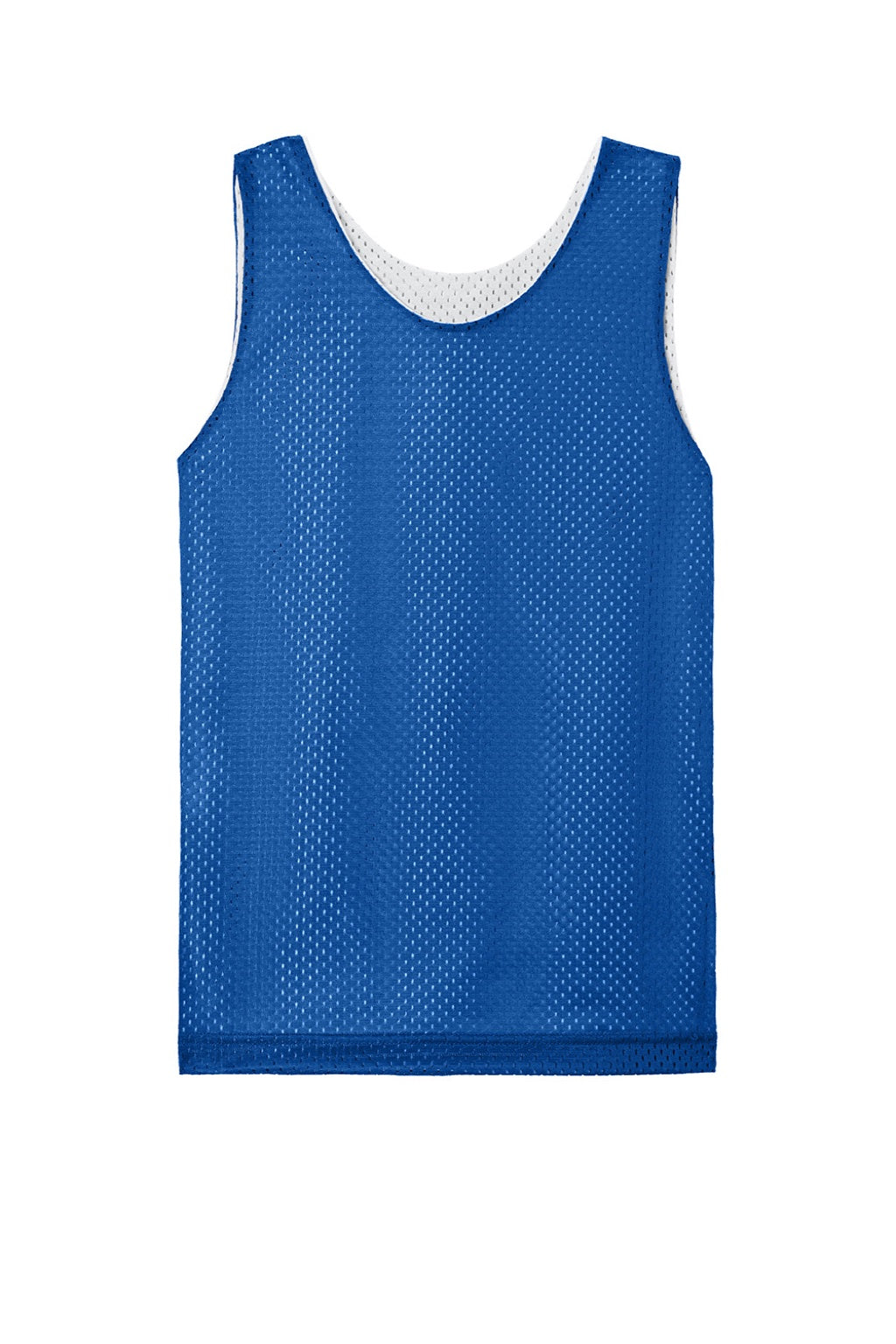 A4 A4N2206 Youth Reversible Moisture Wicking Mesh Tank Top Royal Blue/White Flat Front