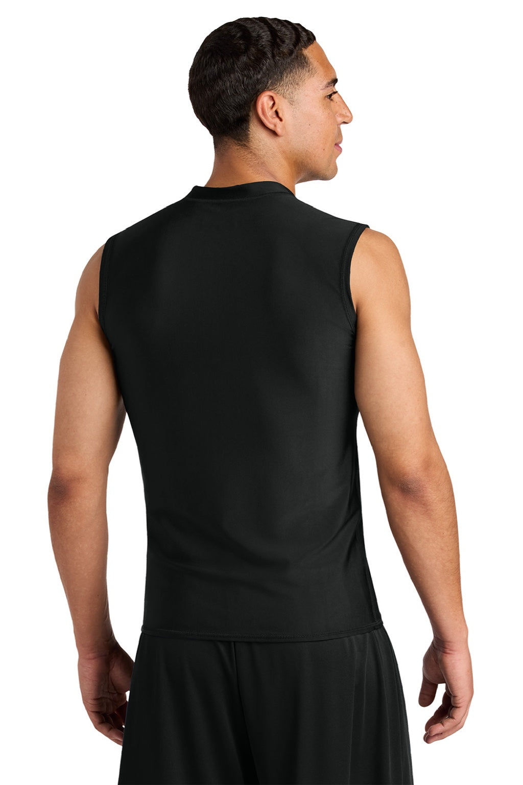 A4 A4N2306 Mens Compression Muscle Tank Top Black Model Back