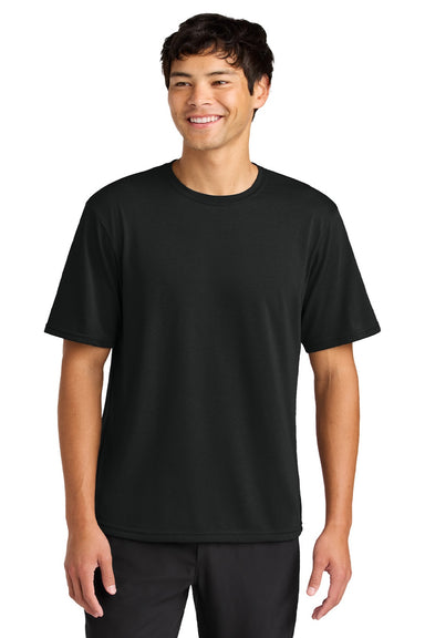 A4 A4N3013 Mens Softek Short Sleeve Crewneck T-Shirt Black Model Front