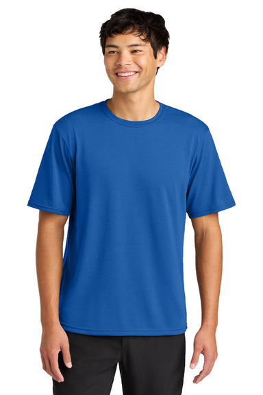 A4 A4N3013 Mens Softek Short Sleeve Crewneck T-Shirt Royal Blue Model Front