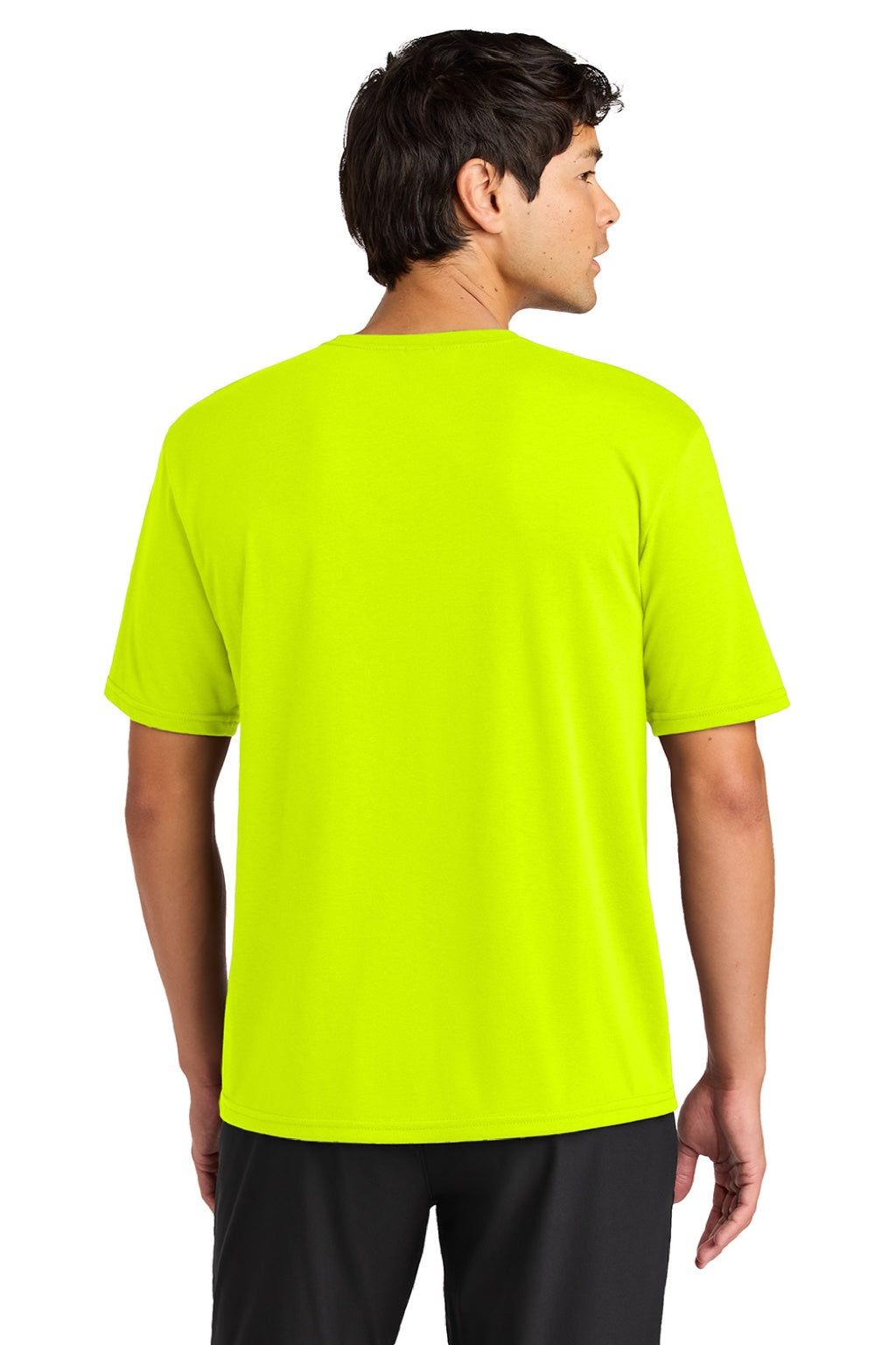 A4 A4N3013 Mens Softek Short Sleeve Crewneck T-Shirt Safety Yellow Model Back