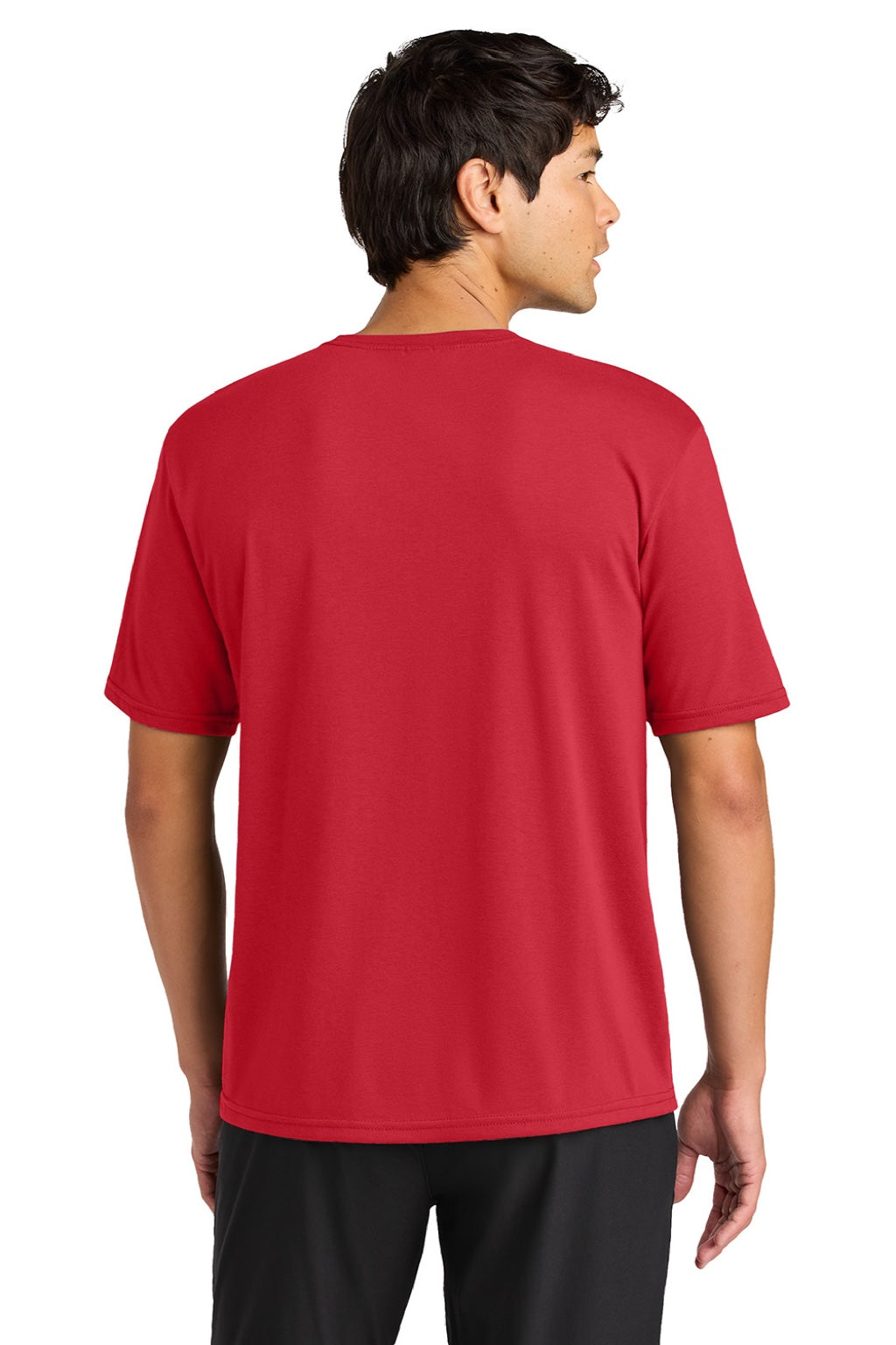 A4 A4N3013 Mens Softek Short Sleeve Crewneck T-Shirt Scarlet Red Model Back