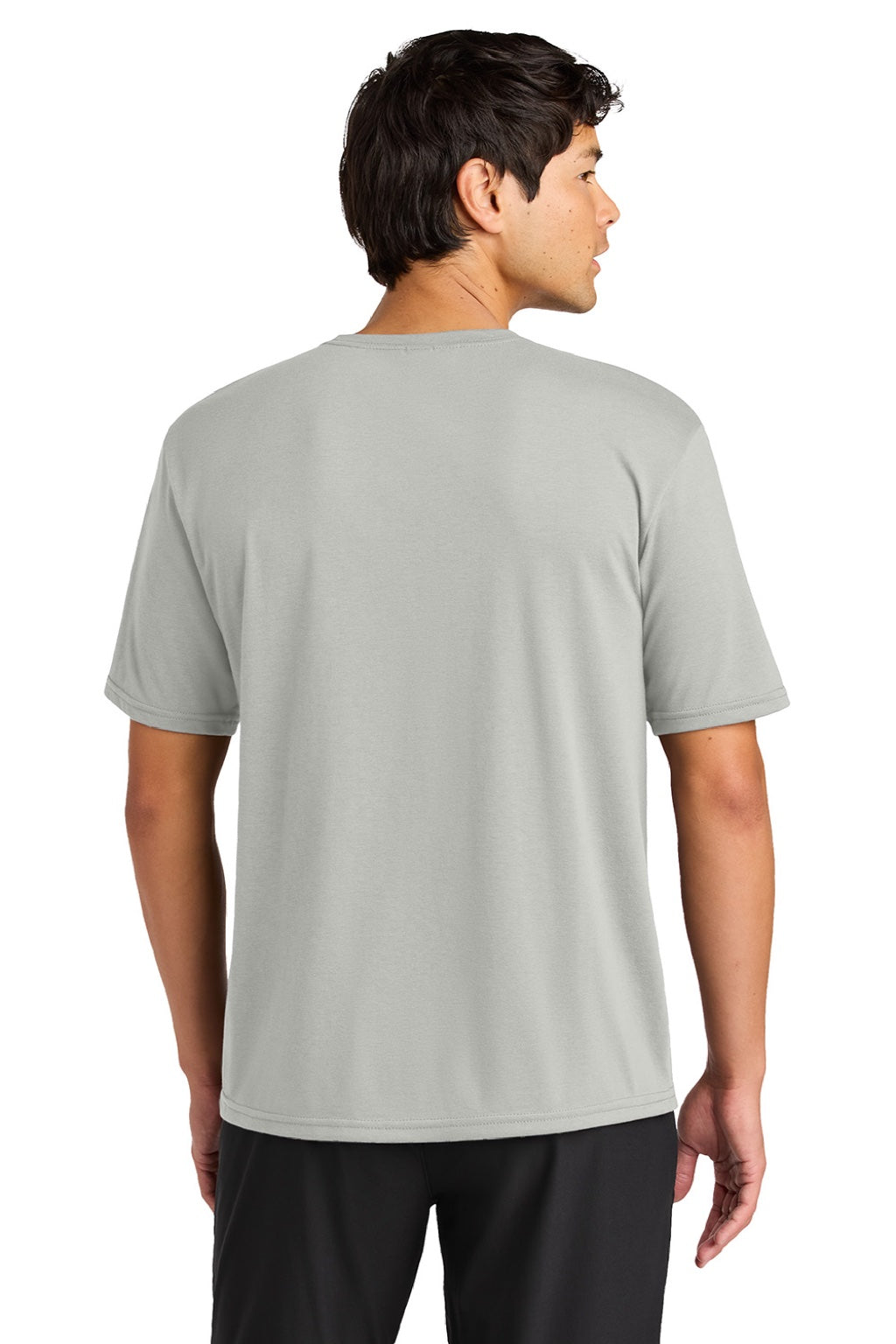 A4 A4N3013 Mens Softek Short Sleeve Crewneck T-Shirt Silver Grey Model Back