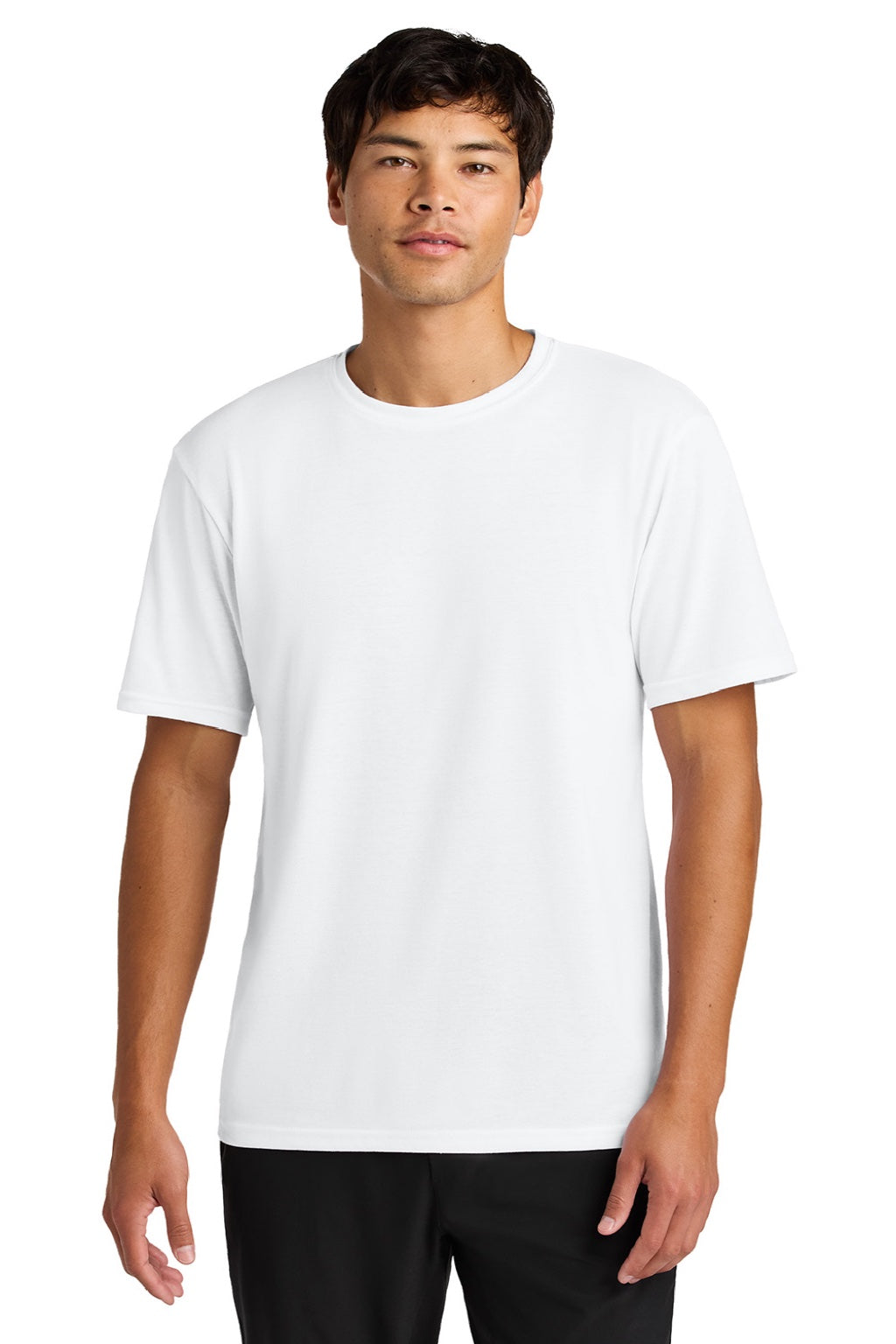 A4 A4N3013 Mens Softek Short Sleeve Crewneck T-Shirt White Model Front