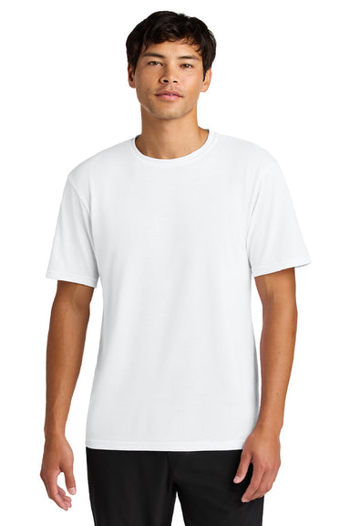 A4 A4N3013 Mens Softek Short Sleeve Crewneck T-Shirt White Model Front