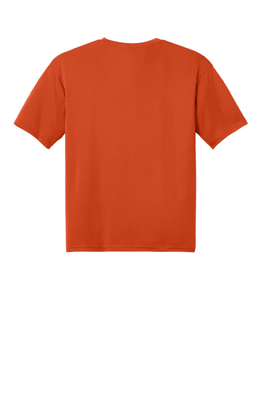 A4 A4N3142 Mens Performance Moisture Wicking Short Sleeve Crewneck T-Shirt Athletic Orange Flat Back