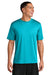 A4 A4N3142 Mens Performance Moisture Wicking Short Sleeve Crewneck T-Shirt Electric Blue Model Front