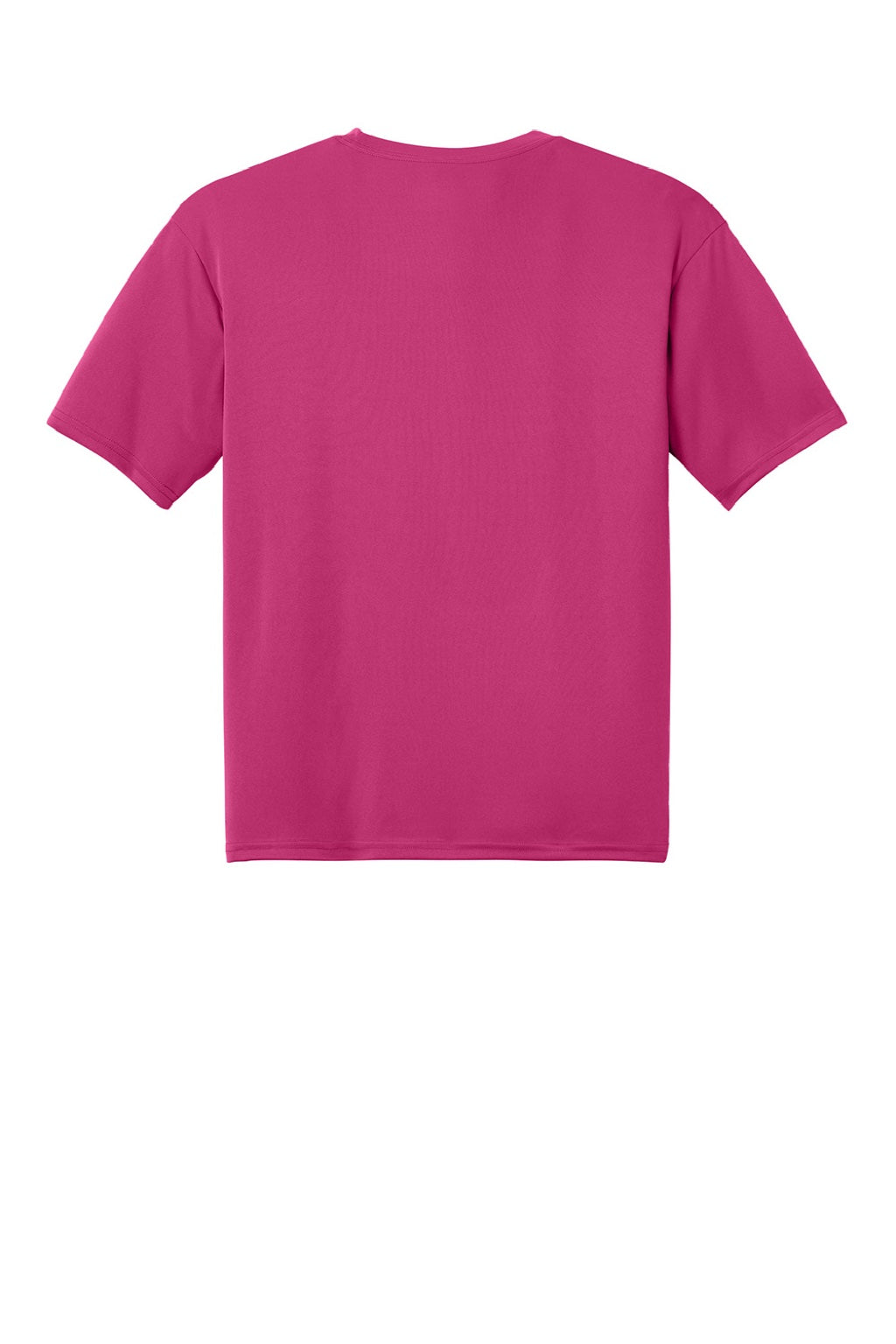 A4 A4N3142 Mens Performance Moisture Wicking Short Sleeve Crewneck T-Shirt Fuchsia Pink Flat Back