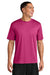 A4 A4N3142 Mens Performance Moisture Wicking Short Sleeve Crewneck T-Shirt Fuchsia Pink Model Front
