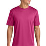A4 Mens Performance Moisture Wicking Short Sleeve Crewneck T-Shirt - Fuchsia Pink