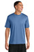 A4 A4N3142 Mens Performance Moisture Wicking Short Sleeve Crewneck T-Shirt Light Blue Model Front