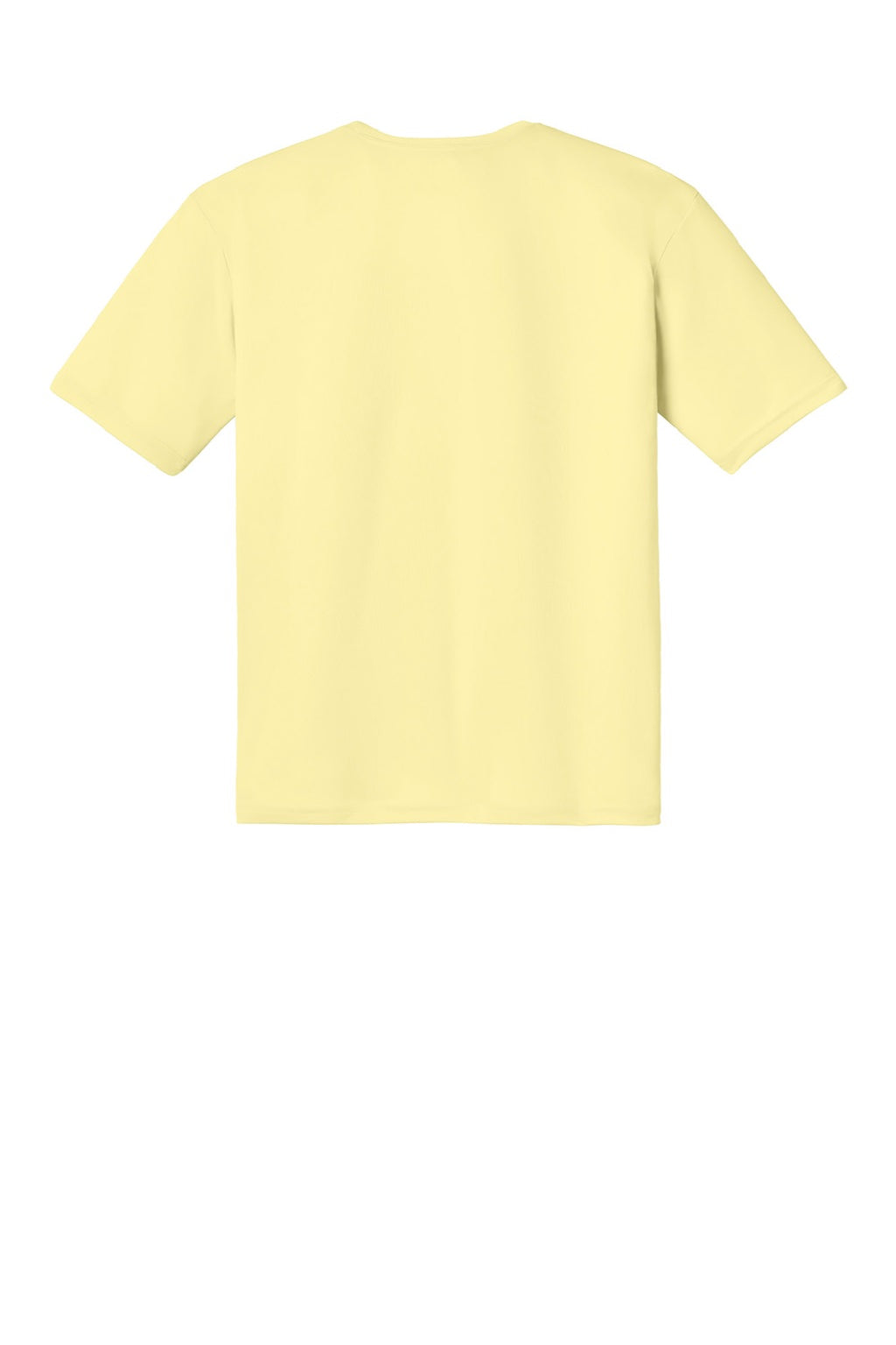 A4 A4N3142 Mens Performance Moisture Wicking Short Sleeve Crewneck T-Shirt Light Yellow Flat Back