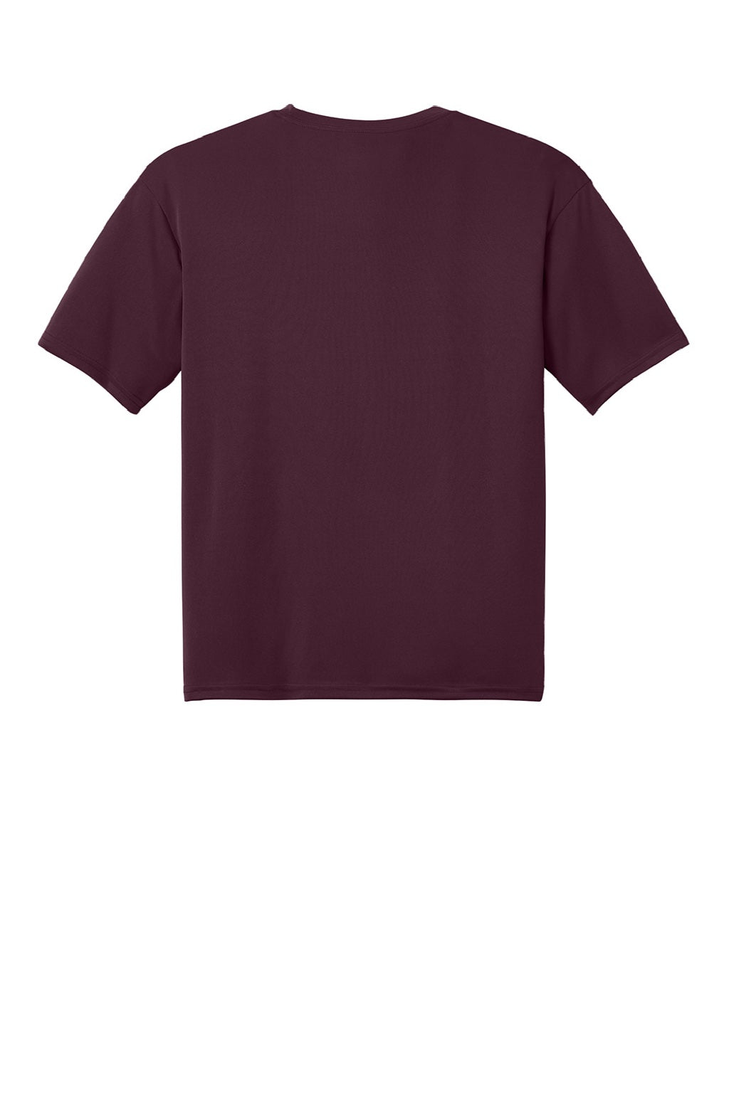 A4 A4N3142 Mens Performance Moisture Wicking Short Sleeve Crewneck T-Shirt Maroon Flat Back