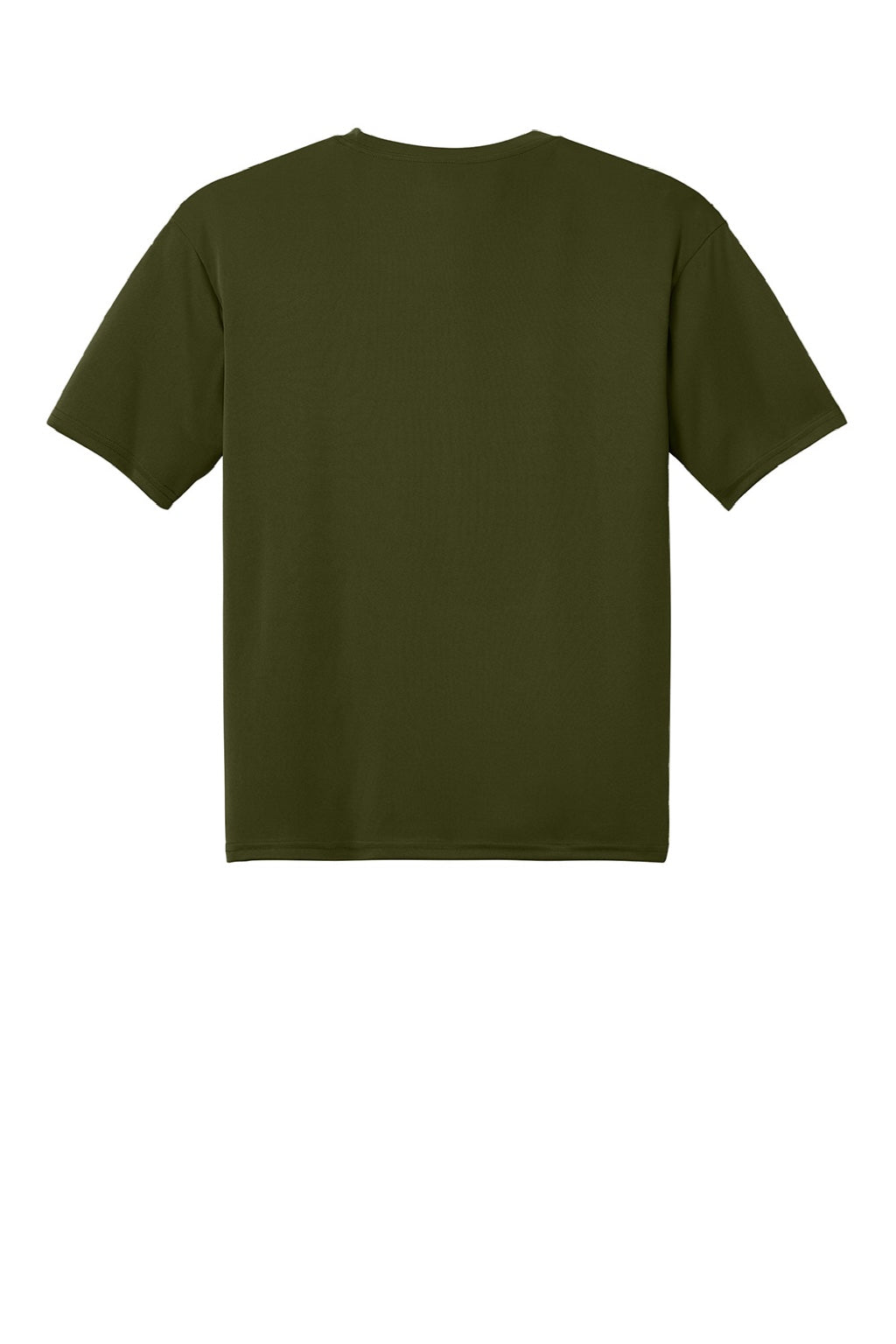 A4 A4N3142 Mens Performance Moisture Wicking Short Sleeve Crewneck T-Shirt Military Green Flat Back