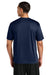 A4 A4N3142 Mens Performance Moisture Wicking Short Sleeve Crewneck T-Shirt Navy Blue Model Back