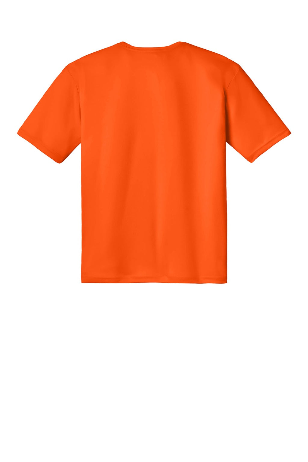 A4 A4N3142 Mens Performance Moisture Wicking Short Sleeve Crewneck T-Shirt Safety Orange Flat Back