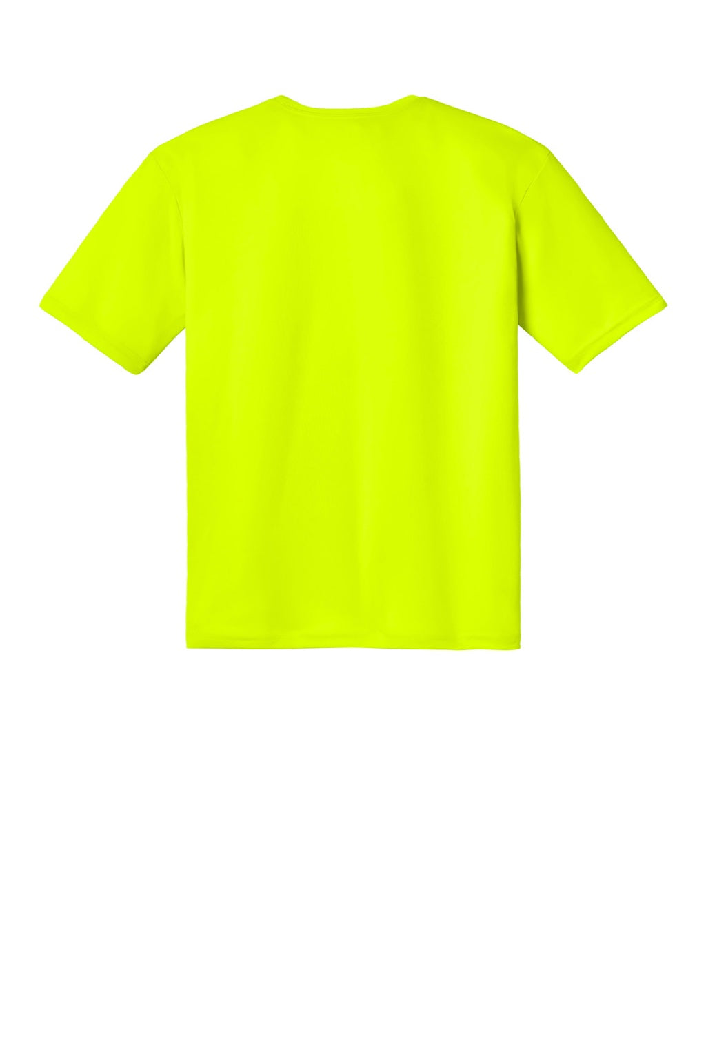 A4 A4N3142 Mens Performance Moisture Wicking Short Sleeve Crewneck T-Shirt Safety Yellow Flat Back