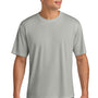 A4 Mens Performance Moisture Wicking Short Sleeve Crewneck T-Shirt - Silver Grey