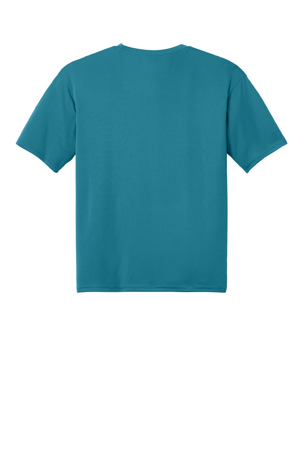 A4 A4N3142 Mens Performance Moisture Wicking Short Sleeve Crewneck T-Shirt Teal Blue Flat Back