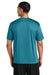 A4 A4N3142 Mens Performance Moisture Wicking Short Sleeve Crewneck T-Shirt Teal Blue Model Back