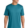 A4 Mens Performance Moisture Wicking Short Sleeve Crewneck T-Shirt - Teal Blue