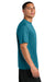 A4 A4N3142 Mens Performance Moisture Wicking Short Sleeve Crewneck T-Shirt Teal Blue Model Side