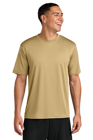 A4 A4N3142 Mens Performance Moisture Wicking Short Sleeve Crewneck T-Shirt Vegas Gold Model Front