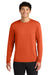 A4 A4N3165 Mens Performance Moisture Wicking Long Sleeve Crewneck T-Shirt Athletic Orange Model Front
