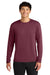 A4 A4N3165 Mens Performance Moisture Wicking Long Sleeve Crewneck T-Shirt Cardinal Red Model Front