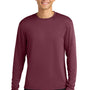 A4 Mens Performance Moisture Wicking Long Sleeve Crewneck T-Shirt - Cardinal Red