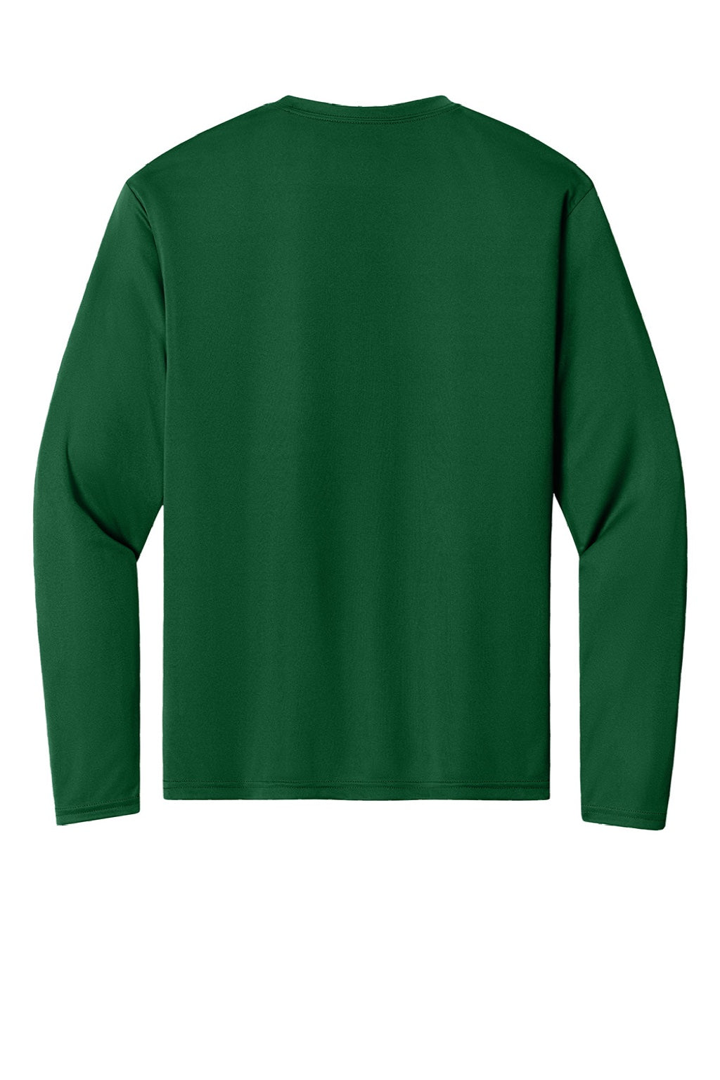 A4 A4N3165 Mens Performance Moisture Wicking Long Sleeve Crewneck T-Shirt Forest Green Flat Back