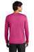 A4 A4N3165 Mens Performance Moisture Wicking Long Sleeve Crewneck T-Shirt Fuchsia Pink Model Back