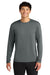 A4 A4N3165 Mens Performance Moisture Wicking Long Sleeve Crewneck T-Shirt Graphite Grey Model Front