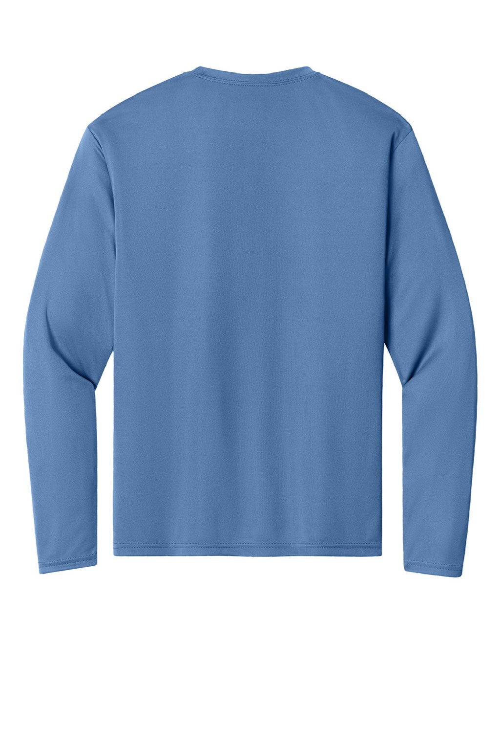 A4 A4N3165 Mens Performance Moisture Wicking Long Sleeve Crewneck T-Shirt Light Blue Flat Back