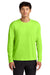 A4 A4N3165 Mens Performance Moisture Wicking Long Sleeve Crewneck T-Shirt Lime Green Model Front