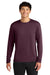 A4 A4N3165 Mens Performance Moisture Wicking Long Sleeve Crewneck T-Shirt Maroon Model Front